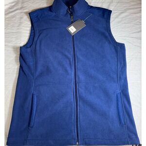 Tex Gear Mens Fleece Vest Large NWT Zipper Blue Size Lgarge Winter